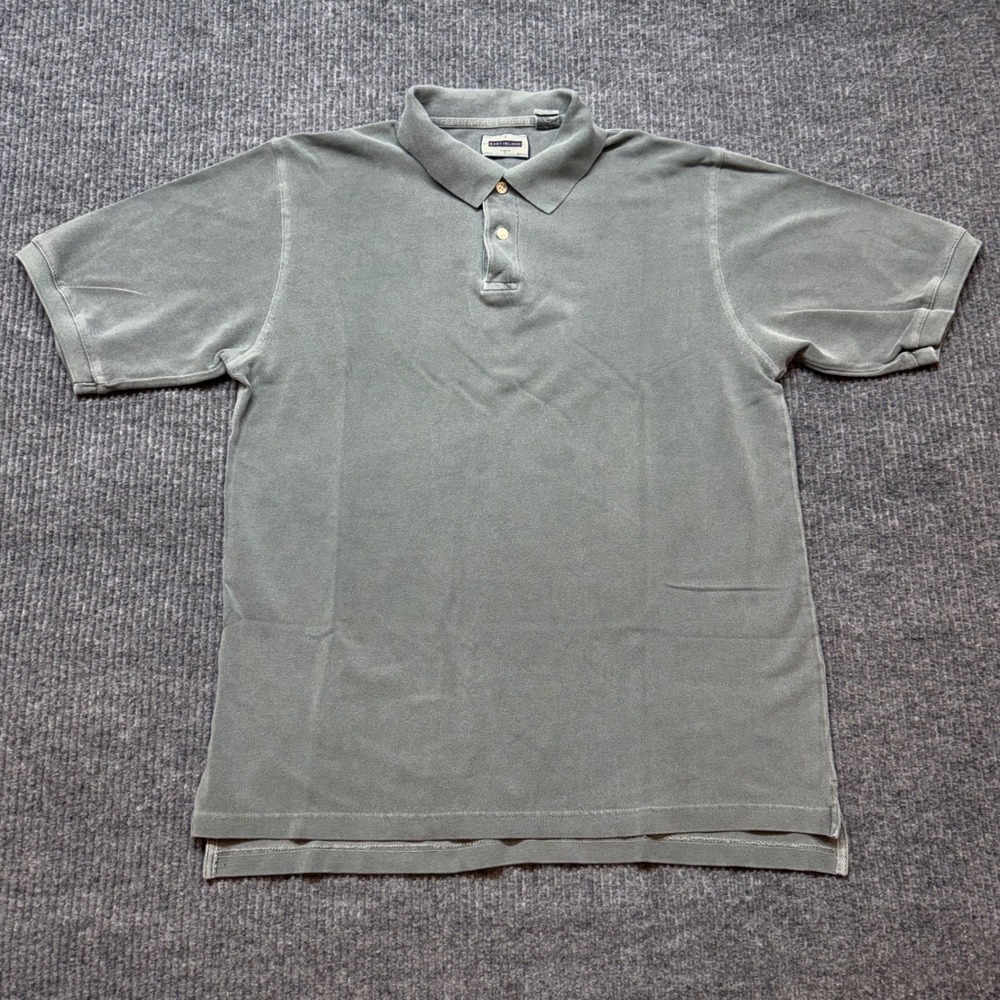 East Island Mens Medium Gray Cotton Pique Polo Shirt Short Sleeve Classic